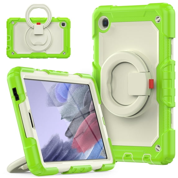 Dteck Case for Samsung Galaxy Tab A7 Lite 8.7" T220 T225,Shockproof Rubber Hybrid Handle Kickstand Heavy Duty Cover with Screen Preotector Cover for Galaxy Tab A7 Lite 8.7-inch 2021,Lime
