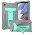 thumbnail image 1 of Dteck Case for Samsung Galaxy Tab A7 Lite 8.7-inch SM-T220 T225 (2021 Released),Shockproof Armor 3 Layer Protection Hybrid Rubber Hard PC Back Kickstand Cover,Gray+Mint, 1 of 4