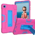 thumbnail image 1 of Dteck Case for Samsung Galaxy Tab A7 Lite 8.7-inch SM-T220 T225 (2021 Released),Shockproof Armor Rubber Case Kickstand Hybrid 3-Layer Protection Hard Cover without Screen Protector,Rose+Blue, 1 of 7