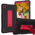 thumbnail image 1 of Dteck Case for Samsung Galaxy Tab A7 Lite 8.7-inch SM-T220 T225 (2021),Shockproof Rubber Hybrid Hard Kickstand Drop Proof Case Protective Cover without Screen Protector,Black+Red, 1 of 6