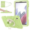thumbnail image 1 of Dteck Case for Samsung Galaxy Tab A7 Lite 8.7-inch T220 T225,Heavy Duty Rugged Drop Proof Shockproof Armor Case with Rotatable Kickstand Hand Strap Shoulder Strap,Green+White, 1 of 7