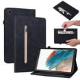 thumbnail image 1 of Dteck Case for Samsung Galaxy Tab A8 10.5" 2022 Case SM-X200/X205 PU Leather Cover Lightweight Flip Stand Shell with Elastic Band & Card Holder for Galaxy Tab A8 10.5 inch Tablet,Black, 1 of 5