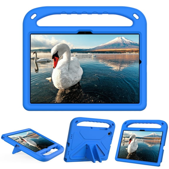 Dteck Case for Samsung Galaxy Tab A8 10.5 Inch 2022 (SM-X200/SM-X205/SM-X207), Slim Lightweigh EVA Foam Kids-Friendly Cover with Hand-Grip & Kickstand, Blue