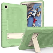 Dteck Case for Samsung Galaxy Tab A8 10.5 Inch 2022 (SM-X200/X205/X207), Hybrid 3 in 1 Shockproof Rugged Drop Protection Kickstand Armor Cover for Samsung Galaxy Tab A8 10.5 Inch,Matchagreen