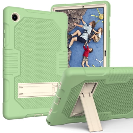 Dteck Case for Samsung Galaxy Tab A8 10.5 Inch 2022 (SM-X200/X205/X207), Hybrid 3 in 1 Shockproof Rugged Drop Protection Kickstand Armor Cover for Samsung Galaxy Tab A8 10.5 Inch,Matchagreen