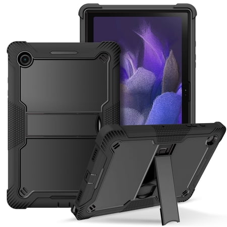 Dteck Case for Samsung Galaxy Tab A8 10.5 Inch 2022 (SM-X200/X205/X207), Hybrid Shockproof Rugged Drop Protection Cover with Kickstand for Samsung Galaxy Tab A8 10.5 Inch,Black