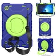 thumbnail image 1 of Dteck Case for Samsung Galaxy Tab A8 10.5 Inch 2022,Shockproof Cover with 360 Rotating Handle Kickstand Shoulder Strap Heavy Duty Case for Samsung Galaxy Tab A8 10.5" X200/X205/X207,Navy/Green, 1 of 9