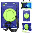 thumbnail image 1 of Dteck Case for Samsung Galaxy Tab A8 10.5 Inch 2022,Shockproof Cover with 360 Rotating Handle Kickstand Shoulder Strap Heavy Duty Case for Samsung Galaxy Tab A8 10.5" X200/X205/X207,Navy/Green, 1 of 9
