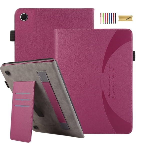 Dteck Case for Samsung Galaxy Tab A8 10.5 Inch Tablet 2022, Premium PU Leather Cover with Card Holder & Hand Strap, Multi-Angle Viewing Stand Folio Cover for Samsung Tab A8 SM-X200/X205,Rose