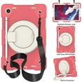 thumbnail image 1 of Dteck Case for Samsung Galaxy Tab A8 10.5 inch X200 X205,Heavy Duty Rugged Case with Rotatable Stand & Shoulder Strap Shockproof Rubber Hand Grip 3-Layer Protection Cover,Rose, 1 of 8