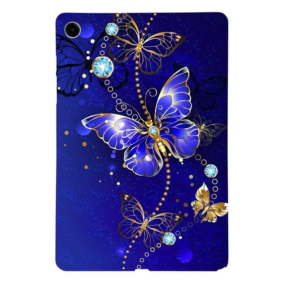 Dteck Case for Samsung Galaxy Tab A9 5G 8.7 Inch 2023, Slim Lightweight TPU Cute Pattern Back Protective Cover for Samsung Galaxy Tab A9 Tablet SM-X110/X115/X117,Blue Butterfly
