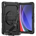 thumbnail image 1 of Dteck Case for Samsung Galaxy Tab A9+/ A9 Plus 11" 2023 SM-X210/X216/X218, Heavy Duty Rugged Full-Body Protective Case with Screen Protector,360° Swivel Stand, Hand&Shoulder Strap Case,Black, 1 of 7