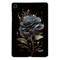 Dteck Case for Samsung Galaxy Tab A9 /A9 Plus 5G 11 Inch 2023, Slim Lightweight TPU Cute Pattern Back Protective Cover for Samsung Galaxy Tab A9  Tablet SM-X210/X216/X218,Black Rose