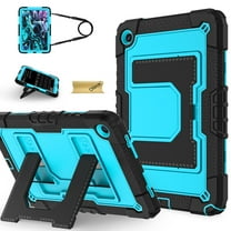 Dteck Case for Samsung Galaxy Tab A9 / A9 Plus Case 11" 2023 (SM-X210/X216/X218), Heavy Duty Shockproof Protective Case with Sturdy Stand and Shoulder Strap,Black Blue