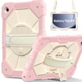 thumbnail image 1 of Dteck Case for Samsung Galaxy Tab A9+/ A9 Plus Case 11 Inch with Hand Strap Kickstand/Shoulder Strap,Sturdy Shockproof Galaxy A9 Plus Tablet Case 2023 SM-X210/X216/X218,Rosegold+Beige, 1 of 7