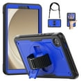 thumbnail image 1 of Dteck Case for Samsung Galaxy Tab A9 Case 8.7" (SM-X110/X115/X117),Military Grade Shockproof Rugged Case for Galaxy Tab A9 with 360°Rotating Stand, Hand/Shoulder Strap and Pen Holder,Deep Blue, 1 of 9