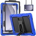 thumbnail image 1 of Dteck Case for Samsung Galaxy Tab A9+ Plus Case 11" 2023 (SM-X210/X216/X218), Heavy Duty Shockproof Protective Case with Screen Protector, Built-in Stand, Shoulder Strap,Deep Blue, 1 of 7