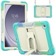 thumbnail image 1 of Dteck Case for Samsung Galaxy Tab A9+ Plus Case 11" 2023 (SM-X210/X216/X218), Heavy Duty Shockproof Protective Case with Screen Protector, Built-in Stand, Shoulder Strap,Rainbow Blue, 1 of 8