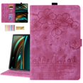 thumbnail image 1 of Dteck Case for Samsung Galaxy Tab A9 Plus 11 Inch 2023 Model SM-X210/X215/X216, Embossed PU Leather Flip Cover with Card Holder, Multi-Angle Viewing Stand, Rose, 1 of 8