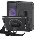 thumbnail image 1 of Dteck Case for Samsung Galaxy Tab A9 Plus 11 Inch (SM-X210/X215/X216/X218),Shockproof Silicone Case 360°Rotating Adjustable Shoulder Hand Strap & Stand Protective Cover for Galaxy Tab A9+ 2023,Black, 1 of 8