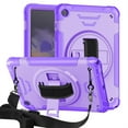 thumbnail image 1 of Dteck Case for Samsung Galaxy Tab A9 Plus 11 Inch (SM-X210/X215/X216/X218),Shockproof Silicone Case 360°Rotating Adjustable Shoulder Hand Strap & Stand Protective Cover for Galaxy Tab A9+ 2023,Purple, 1 of 8