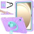 thumbnail image 1 of Dteck Case for Samsung Galaxy Tab A9 Plus Case 11 inch 2023 (SM-X210/X216/X218), Heavy Duty Sturdy Shockproof Case with 360° Rotating Stand Handle Shoulder Strap,Purple, 1 of 10