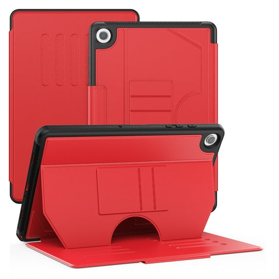 Dteck Case for Samsung Galaxy Tab A9 Plus / A9+ 2023 (SM-X210/X216/X218),Slim Protective Case,Card Holder & Convenient Magnetic Stand & Sleep/Wake Cover for Tab A9 Plus 11 Inch,Red