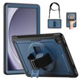 thumbnail image 1 of Dteck Case for Samsung Galaxy Tab A9 Plus / A9+ Case 11" (SM-X210/X216/X218),Military Grade Shockproof Rugged Case for Tab A9 Plus with 360°Rotating Stand, Hand/Shoulder Strap and Pen Holder,Navy Blue, 1 of 9