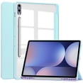 thumbnail image 1 of Dteck Case for Samsung Galaxy Tab S10+ 2024 with S Pen Holder, Smart Cover with Clear Transparent Back Flip Protective Shell for Galaxy Tab S10 Plus 12.4" SM-X820,Light Blue, 1 of 8