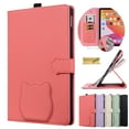 thumbnail image 1 of Dteck Case for Samsung Galaxy Tab S10 FE Plus / S10 FE+ 13.1 Inch 2025 with S Pen Holder Card Slots, Folio Stand Protective Tablet Cover, Multi-Angle Viewing, Red, 1 of 6