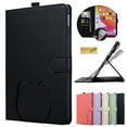 thumbnail image 1 of Dteck Case for Samsung Galaxy Tab S10 FE/ S9 FE/ 10.9 Inch/ Tab S9/S8/S7 11 Inch, PU Leather Folio Stand Protective Cover with Card Slots, Multi-Angle Viewing, Auto Sleep/Wake,Black, 1 of 7