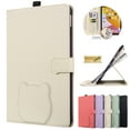 thumbnail image 1 of Dteck Case for Samsung Galaxy Tab S10+ / S9 FE+/ S9+/ S8+ 12.4 Inch , PU Leather Folio Stand Protective Cover with Card Slots, Multi-Angle Viewing, Auto Sleep/Wake,Beige, 1 of 7