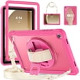 thumbnail image 1 of Dteck Case for Samsung Galaxy Tab S11 Case 11 Inch 2025, Heavy Duty Rugged Drop Protection Impact Resistant Shockproof Cover with Rotating Stand, Hand/Shoulder Strap,Rose, 1 of 7