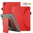 thumbnail image 1 of Dteck Case for Samsung Galaxy Tab S5e 10.5" 2019 Model SM-T720/T725/T727, Premium PU Leather Cover with Card Holder & Hand Strap, Multi-Angle Viewing Stand Folio Cover,Red, 1 of 8