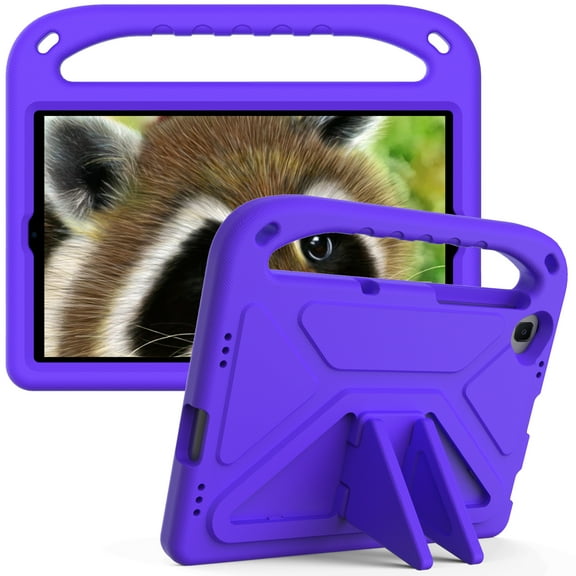 Dteck Case for Samsung Galaxy Tab S6 Lite 10.4 2022 (SM-P613/P619) & 2020 (SM-P610/P615), Heavy Duty EVA Foam Kids-Friendly Cute Cover with Hand-Grip & Stand,Purple