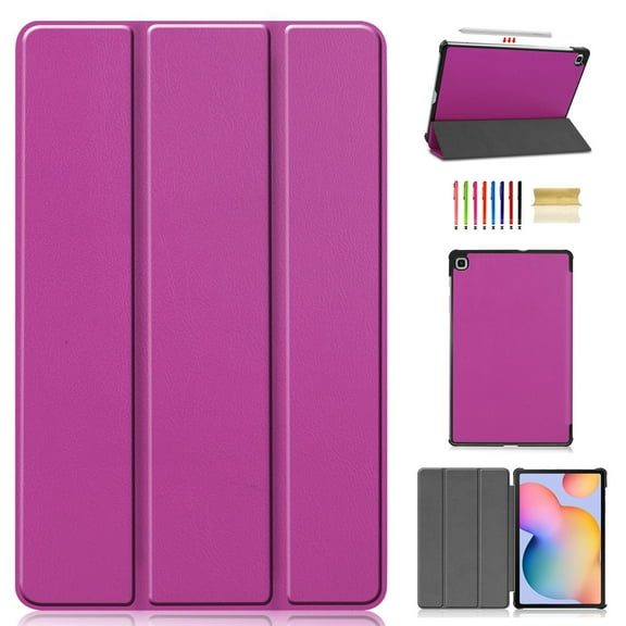 Dteck Case For Samsung Galaxy Tab S6 Lite 10.4" SM-P610 (2020 Released) 10.4 inch, Smart Patterned Leather Folio Case Shockproof Kickstand Automatic wake/sleep Cover ,Purple