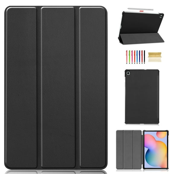 Dteck Case For Samsung Galaxy Tab S6 Lite 10.4" SM-P610 (2020 Released) 10.4 inch, Smart Patterned Leather Folio Case Shockproof Kickstand Automatic wake/sleep Cover ,Black