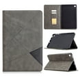 thumbnail image 1 of Dteck Case for Samsung Galaxy Tab S6 Lite 10.4" SM-P610 (2020 Released), Luxury Leather Rhombus Patterned Wallet Card Holder Cover Folio Protective Kickstand Cover,Gray, 1 of 5