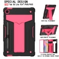 thumbnail image 1 of Dteck Case for Samsung Galaxy Tab S6 Lite 10.4" SM-P610 P615 (2020 Released) 10.4-inch,Shockproof 3-layer-protection Hybrid Rubber Hard PC Back Protective Kickstand Cover,Black+Rose, 1 of 4