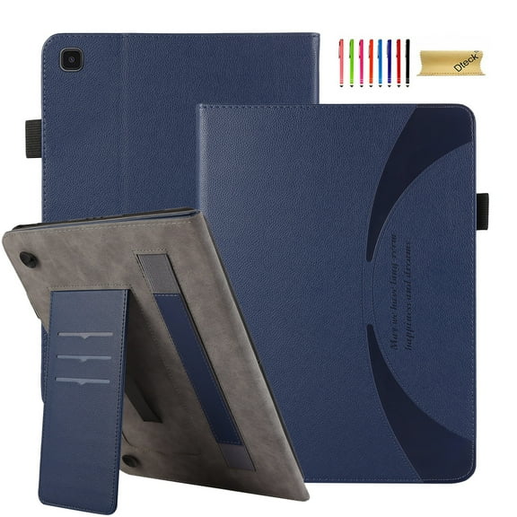Dteck Case for Samsung Galaxy Tab S6 Lite 2022/2020, Premium PU Leather Case with Card Holder & Hand Strap, Multi-Angle Stand Folio Cover for Samsung Tab S6 Lite 10.4" SM-P610/P613/P615/P619,Blue