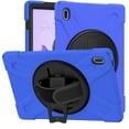 thumbnail image 1 of Dteck Case for Samsung Galaxy Tab S7 FE 5G 12.4-inch SM-T730 T735 T736B T736N (2021),Shockproof Armor Heavy Duty Drop Protection Shield Cover Kickstand Handstrap Palmstrap Rubber Hard Case,Blue, 1 of 8