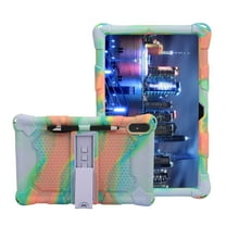 Dteck Case for Samsung Galaxy Tab S7 (T870/T875/T876B)/Tab S8 (X700/X706)/Tab S9 (X710/X716B)/Tab S9FE (X510/X516B),Shockproof Soft Silicone Case Kickstand Rubber Shell Protective Cover,Colorful
