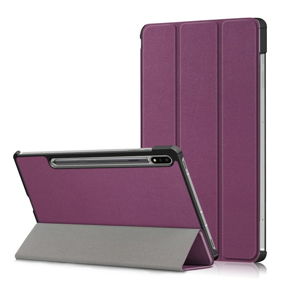 Dteck Case for Samsung Galaxy Tab S8 (2022) / Tab S7 (2020) 11 Inch SM-X700/X706/T870/T875 with S Pen Holder, Slim Thin Multi-Angle Viewing Smart Stand Cover Auto Wake/Sleep, Purple