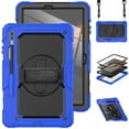 thumbnail image 1 of Dteck Case for Samsung Galaxy Tab S8 Plus 12.4 inch 2022 / S7 FE 12.4 inch 2021 & Tab S7 Plus 12.4" 2020 Tablet with Rotatable Kickstand&Hand Strap&Shoulder Strap&Screen Protector Case,Blue, 1 of 8