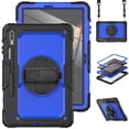 thumbnail image 1 of Dteck Case for Samsung Galaxy Tab S8 Plus 12.4 inch 2022 / S7 FE 12.4 inch 2021 & Tab S7 Plus 12.4" 2020 Tablet with Rotatable Kickstand&Hand Strap&Shoulder Strap&Screen Protector Case,Blue+Black, 1 of 8