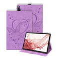 thumbnail image 1 of Dteck Case for Samsung Galaxy Tab S8+/S8 Plus 2022/S7 FE 2021/S7 Plus 2020 12.4 inch Tablet, Premium PU Leather Embossed LOVE Pattern Folio Case with Card Slots Multi-angle Viewing Stand, Purple, 1 of 5