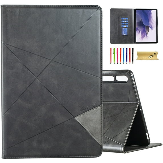 Dteck Case for Samsung Galaxy Tab S9 11 Inch 2023, Galaxy Tab S9 / S8 / S7 Case with Credit Card Slots, Multi-Angle Stand Folio Shockproof Cover,Black