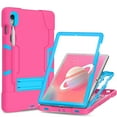 thumbnail image 1 of Dteck Case for Samsung Galaxy Tab S9 2023 (SM-X710/X716B/X718U)/S8 11 Inch SM-X700/X706 2022 / S7 11 Inch SM-T870/T875, Heavy Duty Hybrid Shockproof Kickstand Rugged Kids Friendly Case Cover,Rose+Blue, 1 of 8