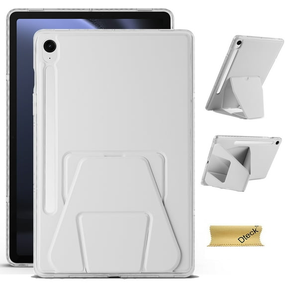 Dteck Case for Samsung Galaxy Tab S9 FE Plus 5G 12.4 Inch / Tab S10 Plus 2024 / Tab S9 Plus 2023, Slim Lightweight Protective Cover with Multi-Angle Stand,Gray