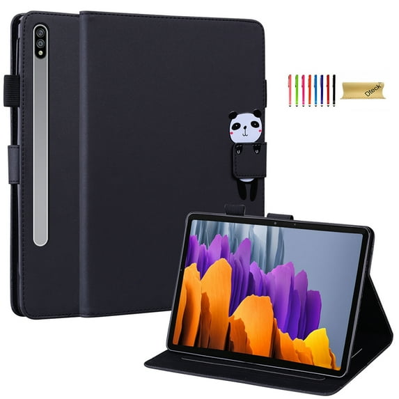 Dteck Case for Samsung Galaxy Tab S9/S8/S7 11 Inch Tablet (Model SM-X710/X716/X718/T870/T875/X700/X706), Slim Folio Stand Protective Cover with Card Holder,Black